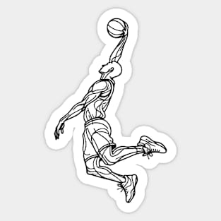 Dunking Basketball Player Sticker